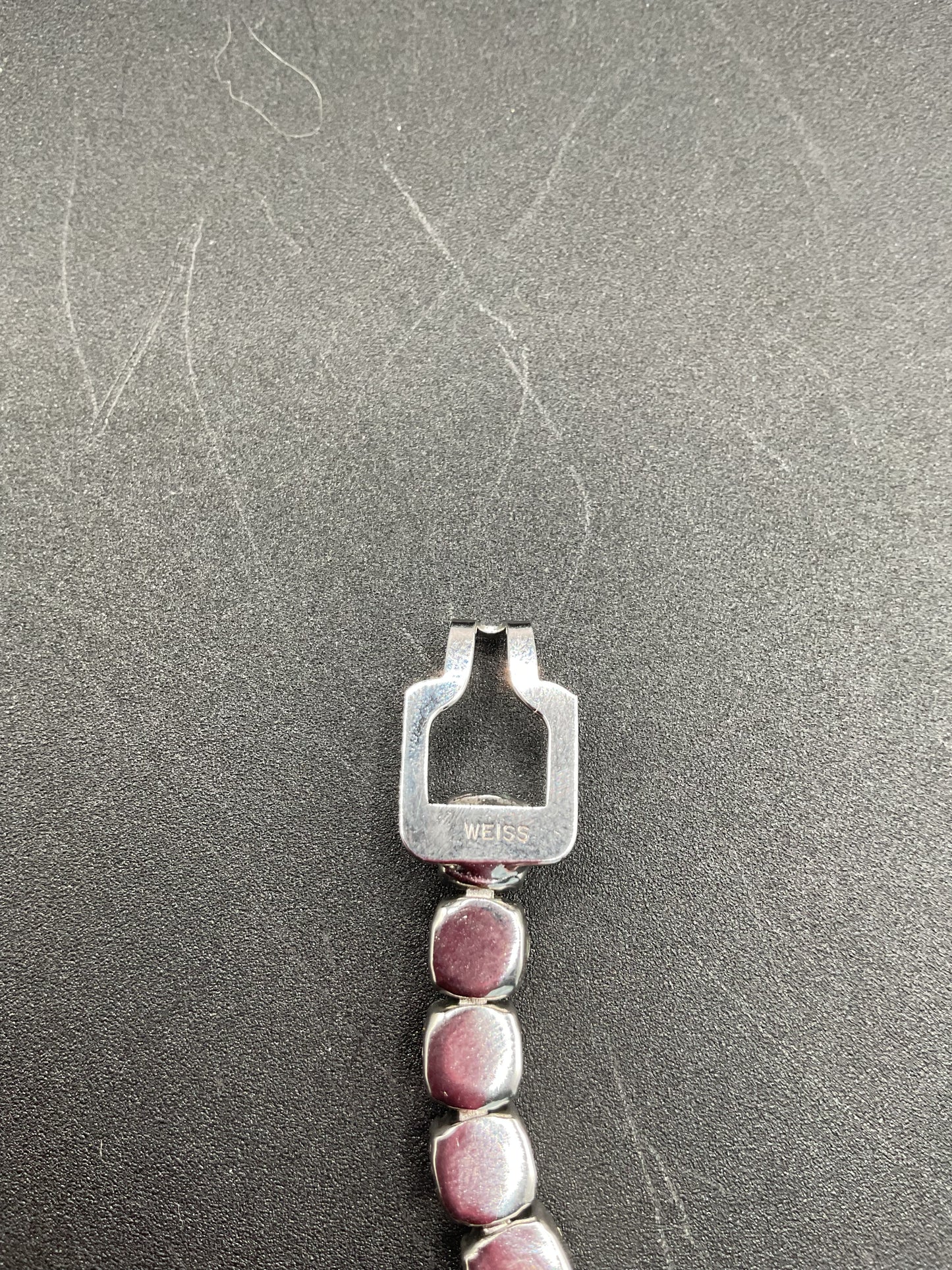 Vintage Weiss Black Diamond Rhinestone Statement Necklace Choker