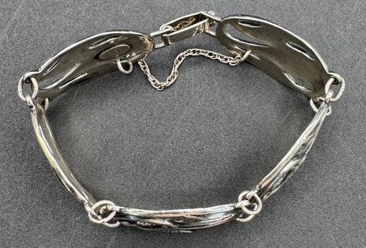 Vintage Danecraft Sterling Sliver Calla Lily Bracelet