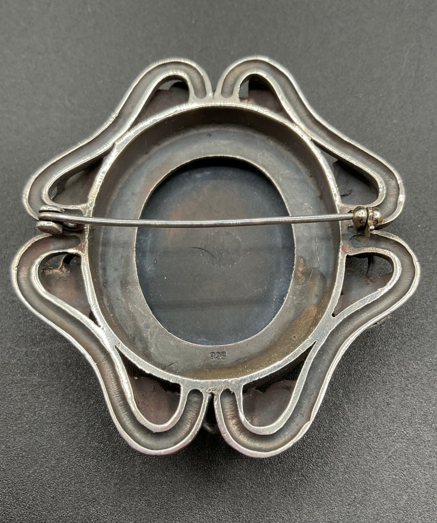 Black Dog VintageArt Deco Black Onyx Large Brooch - Black Dog Vintage