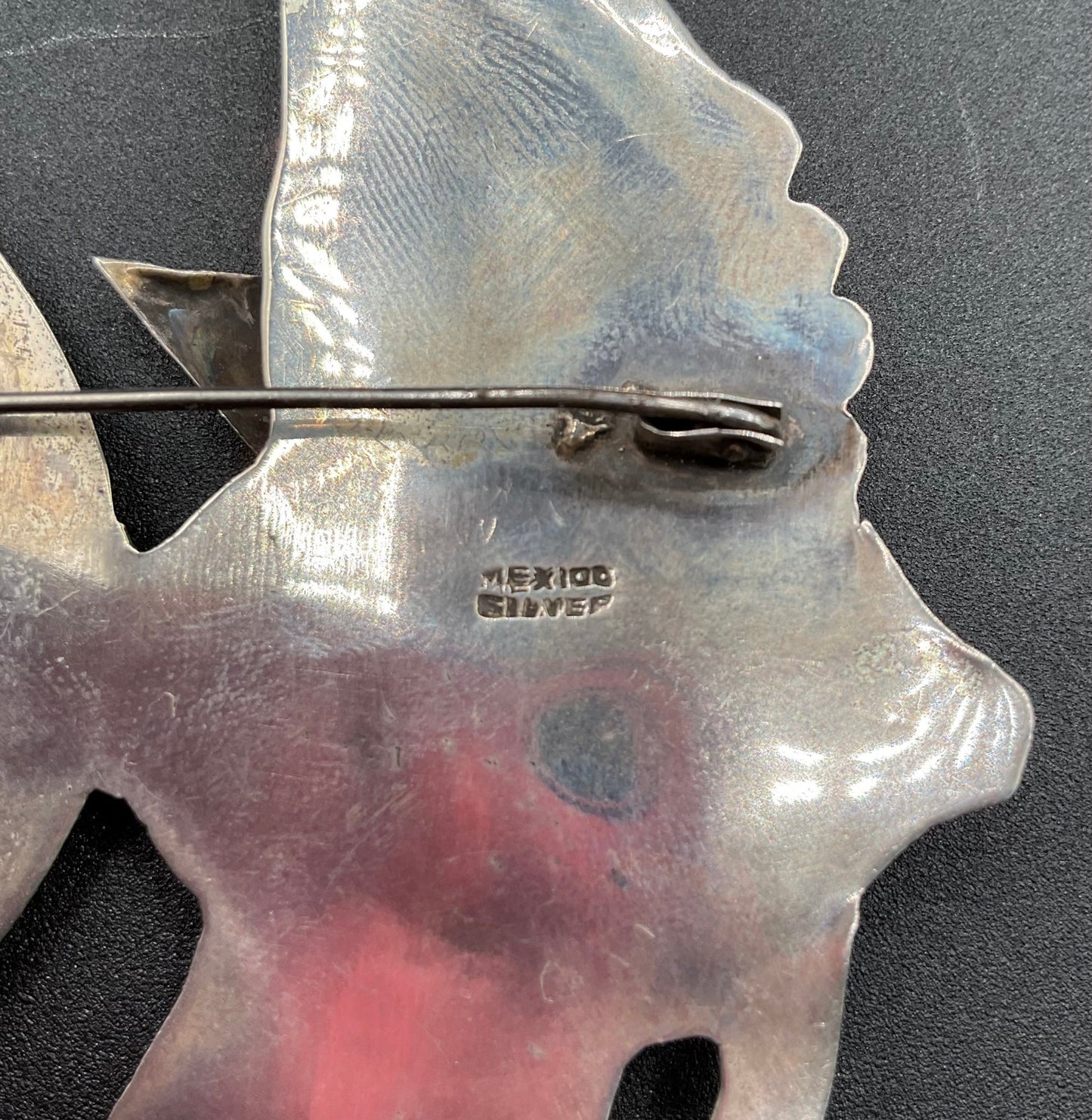 Black Dog VintageArt Deco Mexico Sterling Silver Angel Fish Brooch - Black Dog Vintage