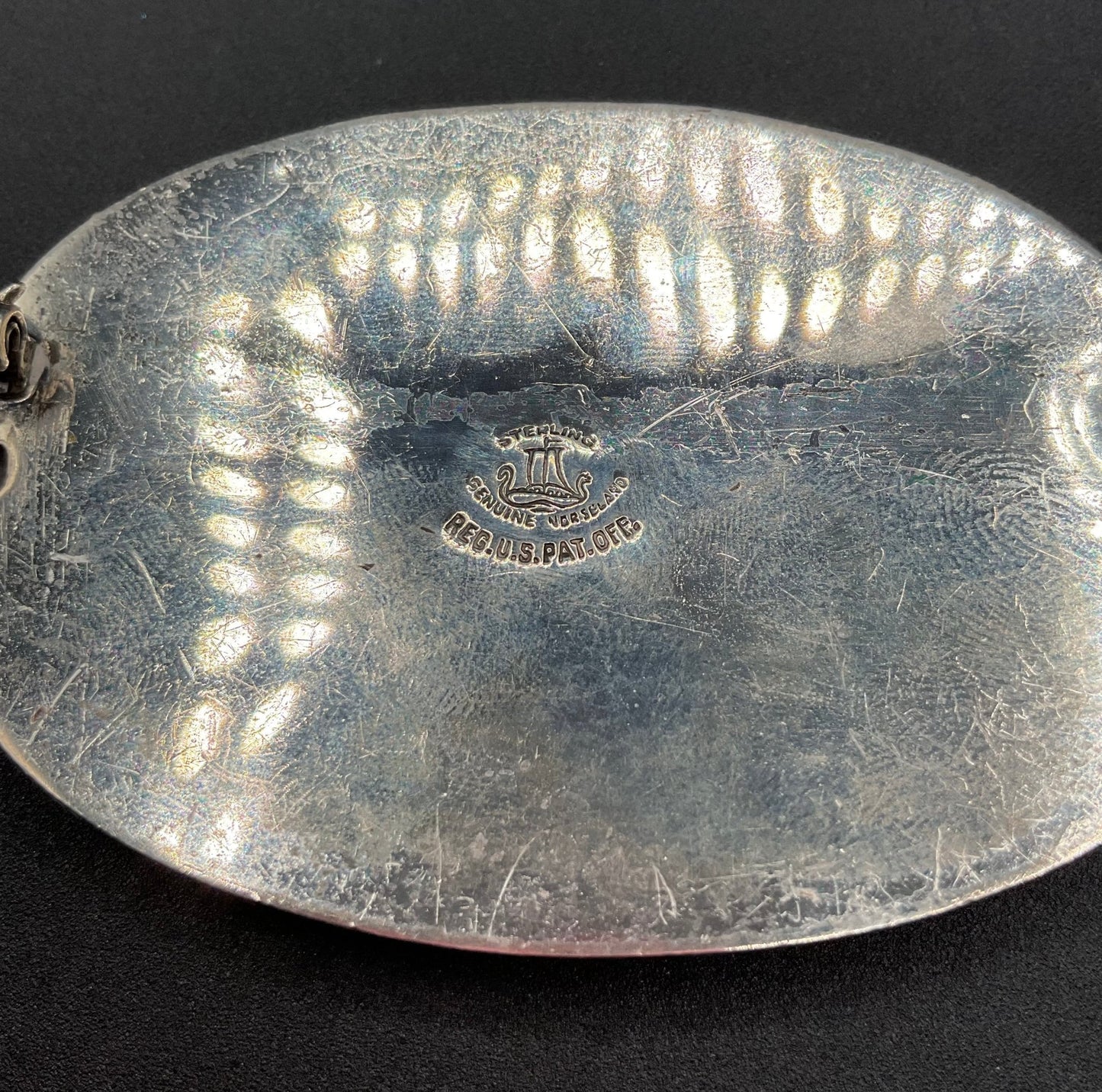 Black Dog VintageArt Deco Norseland Sterling Silver Flying Deer Brooch - Black Dog Vintage