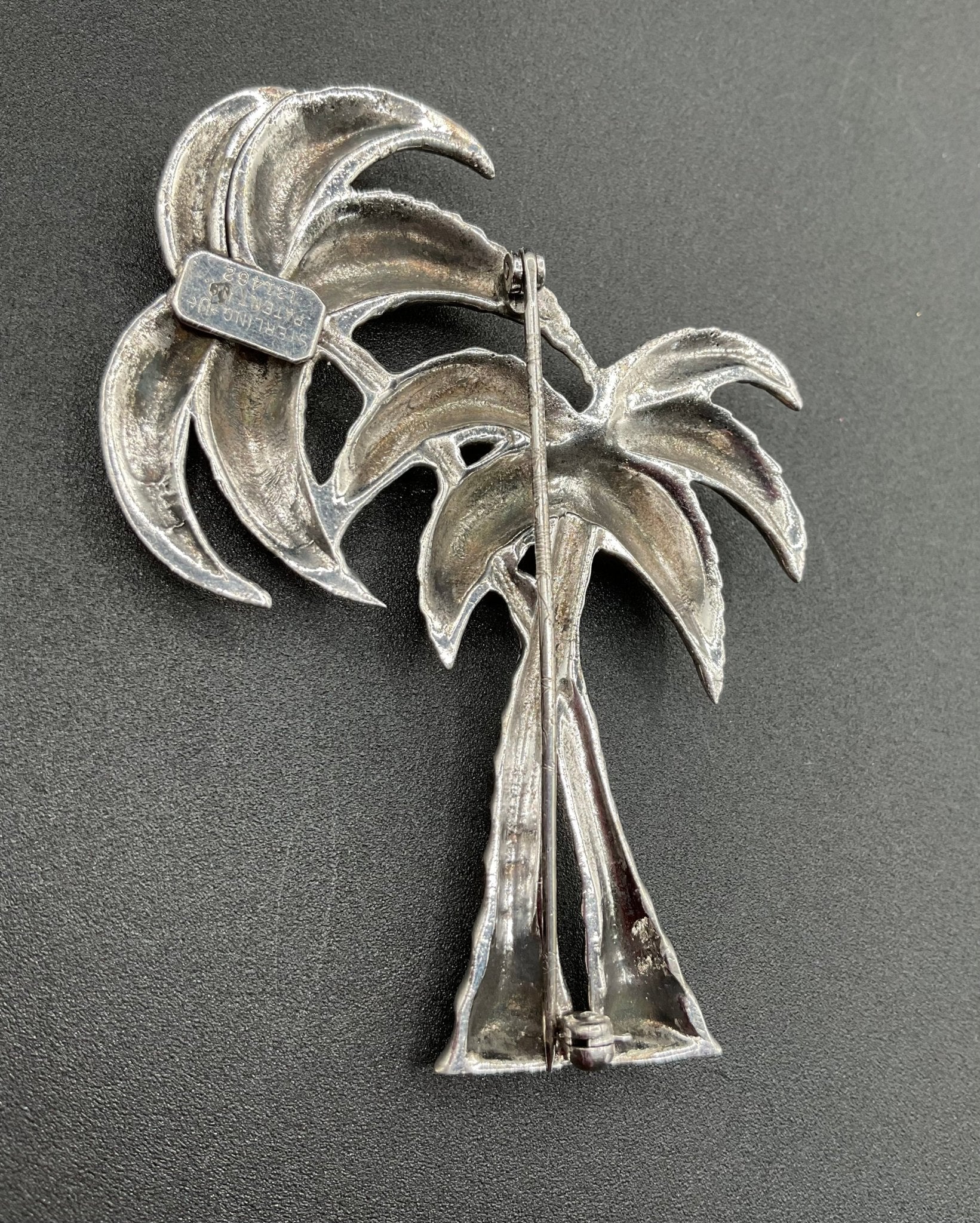 Black Dog VintageArt Deco Vintage Sterling Silver Palm Tree Brooch - Black Dog Vintage