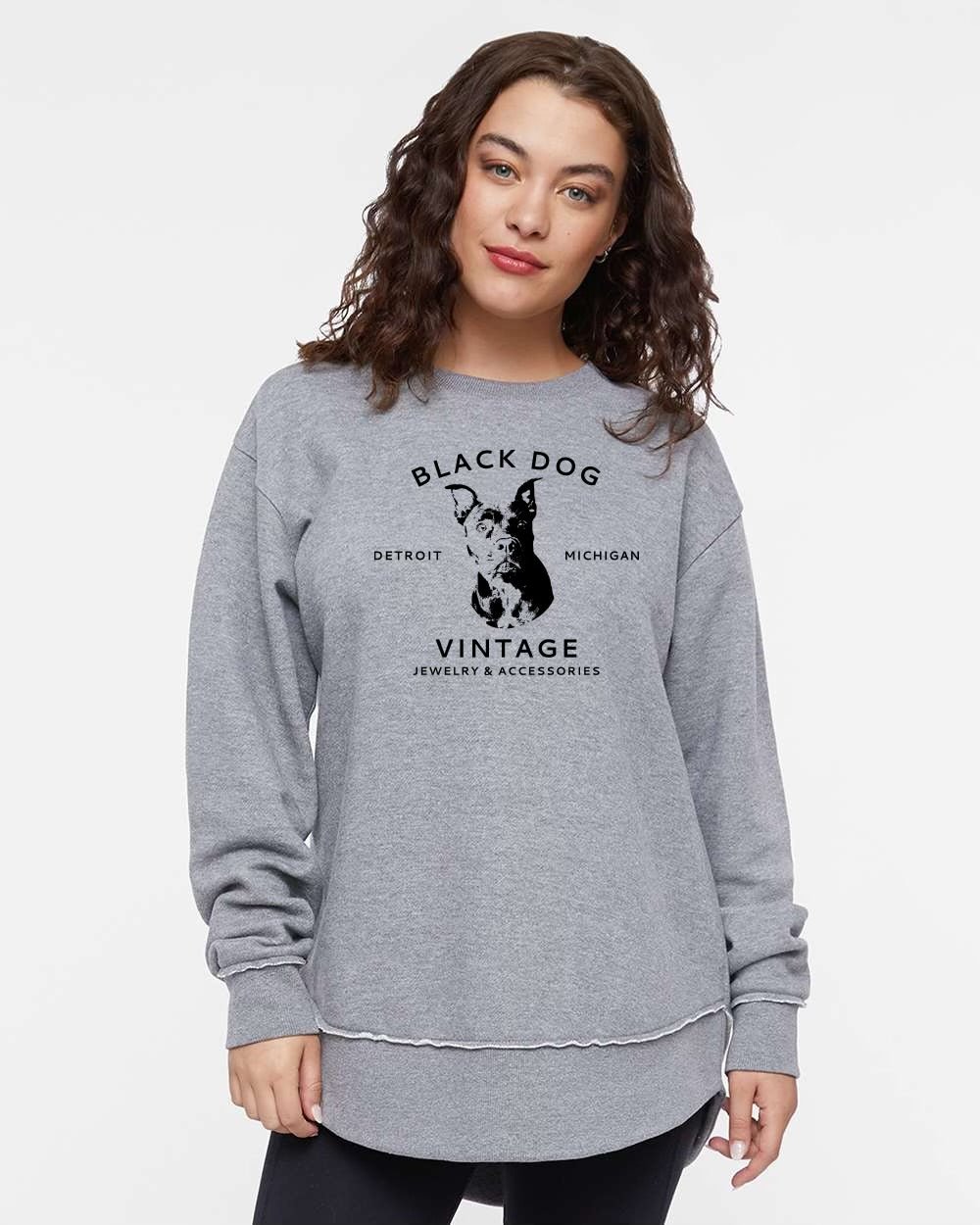 Black Dog Vintage Logo Crew Neck Sweatshirt - Main Image