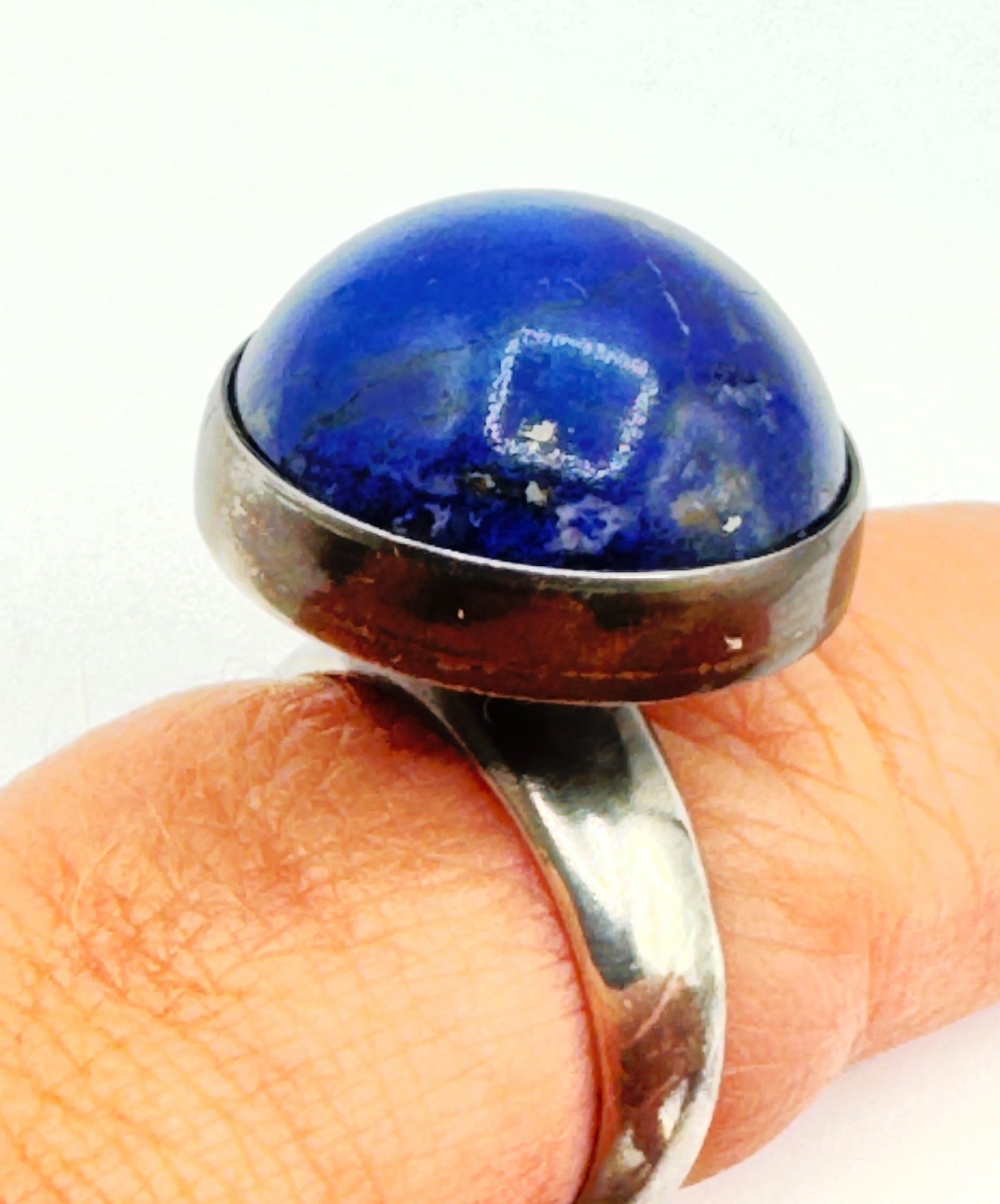 Black Dog VintageGeorg Jensen MCM Modernist Lapis Lazuli Sterling Ring Size 6 - Black Dog Vintage