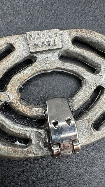 Fancy NancyFancy Nancy Katz Art Deco Style Blue and Clear Rhinestone Shoe Clips - Black Dog Vintage