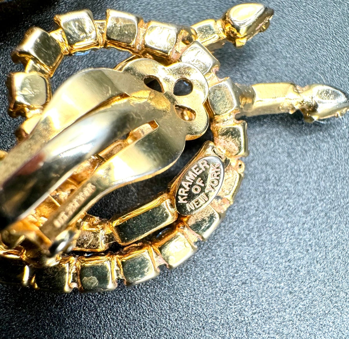 kramerKramer New York Vintage Blue and Amethyst Rhinestone Brooch and Earring Set - Black Dog Vintage