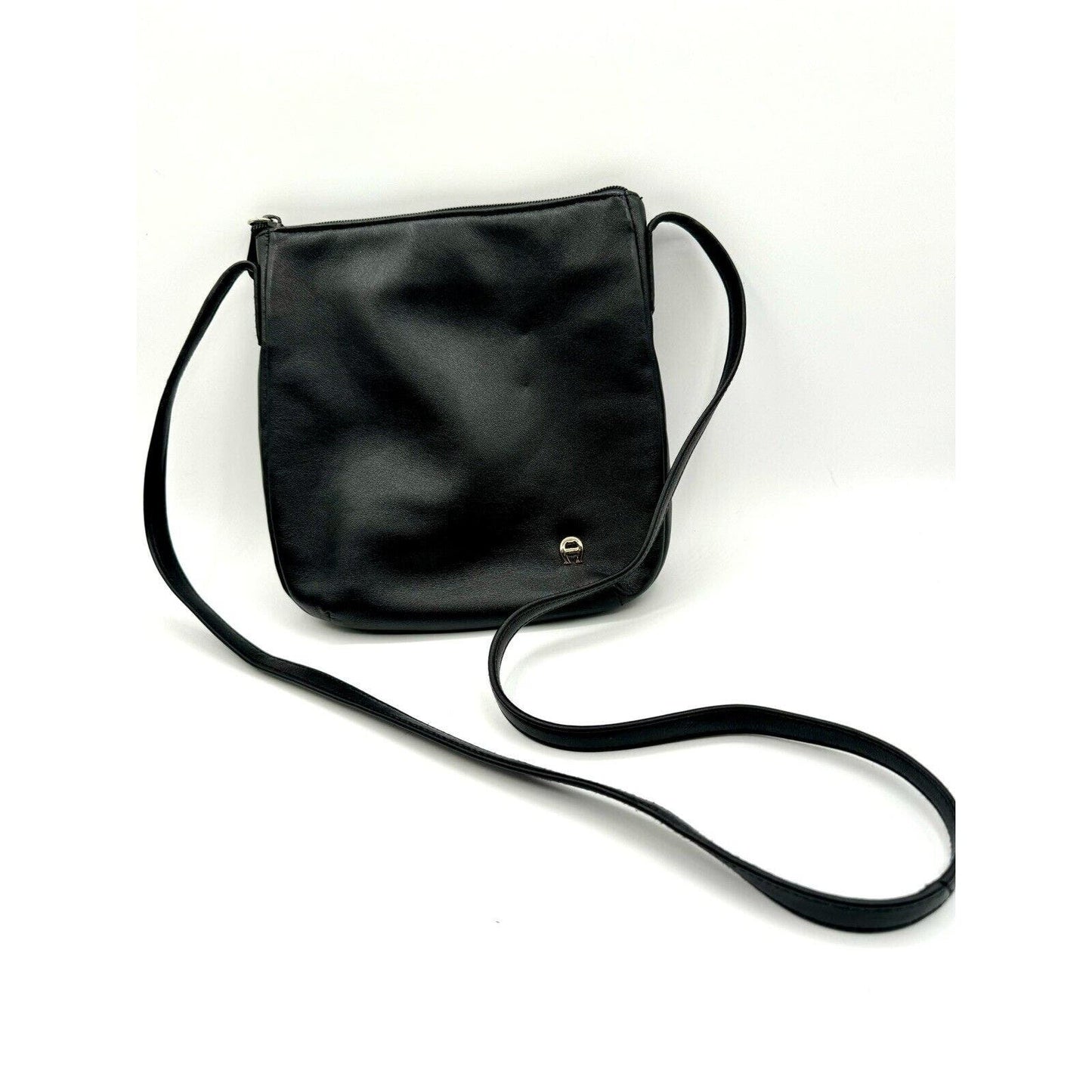 Etienne AignerVintage Etienne Aigner Soft Black Leather Mini Minimalist Shoulder Bag - Black Dog Vintage