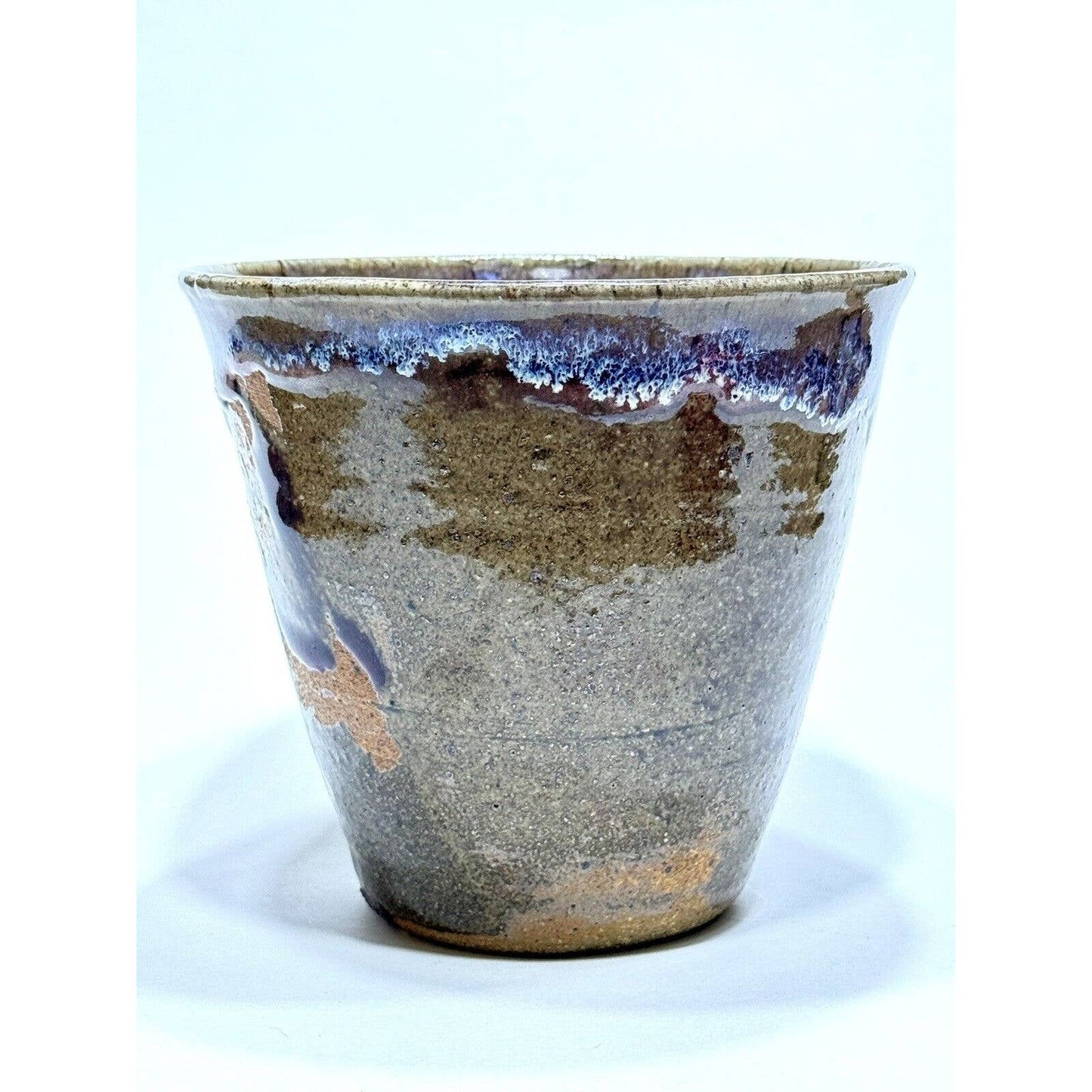 KingVintage Art Pottery Drip Glaze Iridescent Stoneware Planter Signed J King ‘02 - Black Dog Vintage