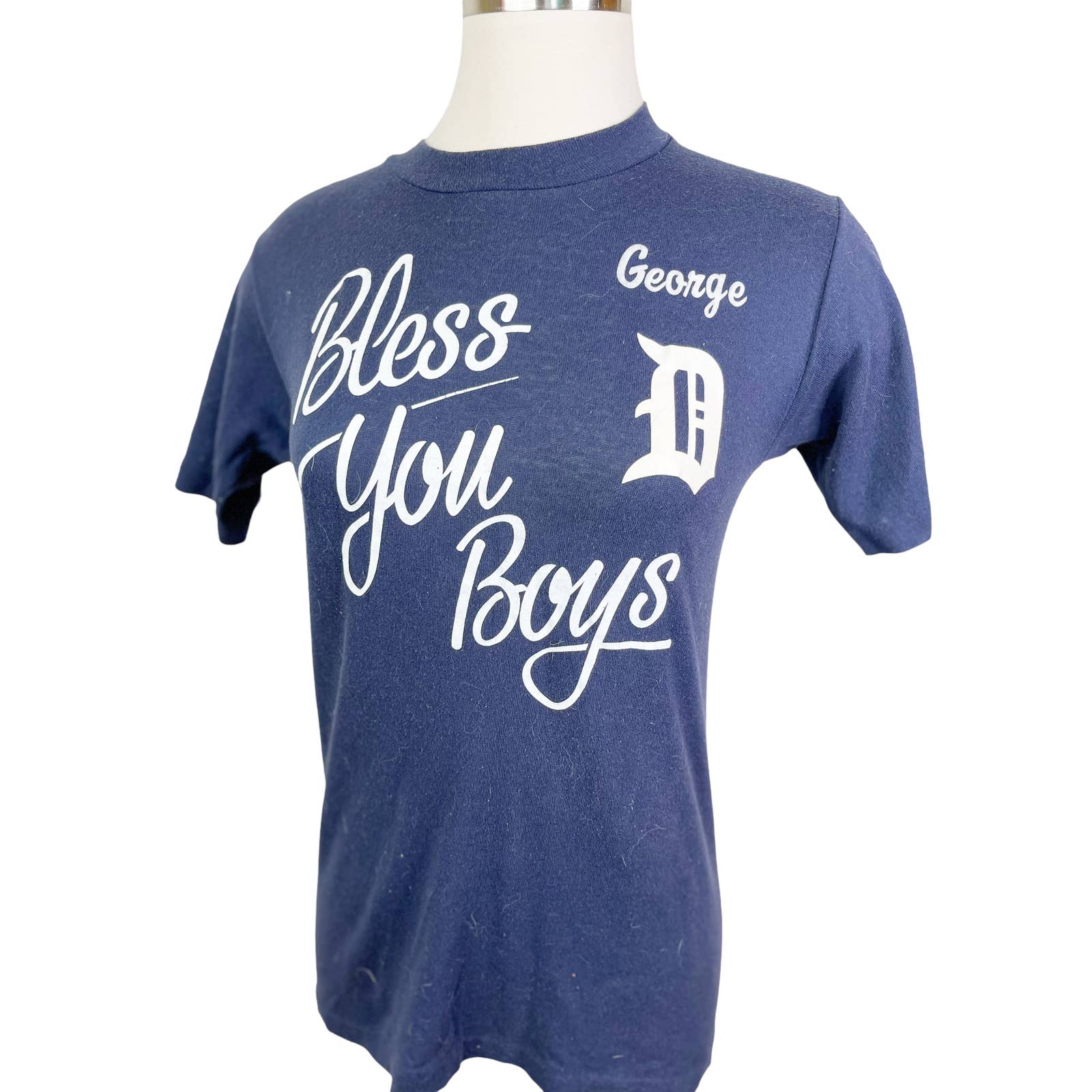 Vintage Detroit Tigers Baseball Bless You Boys Single Stitch T-Shirt Iconic!
