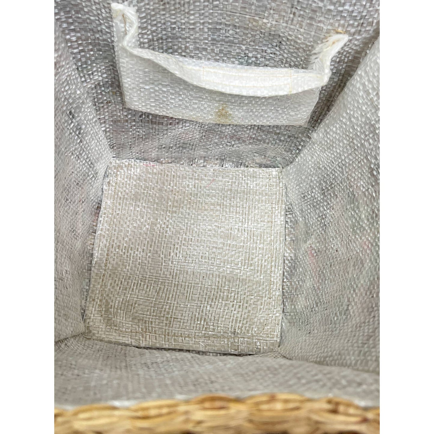 unknownVintage 1960's Straw Top Handle Box Purse W/ Raffia Flowers Made In Philippines - Black Dog Vintage