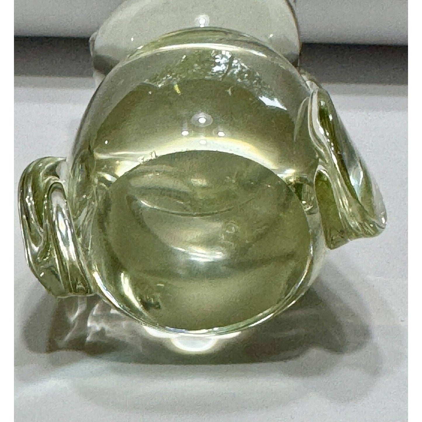 UnmarkedVintage Solid Art Glass MCM Green Tint 3.5”Owl Paperweight Unsigned - Black Dog Vintage