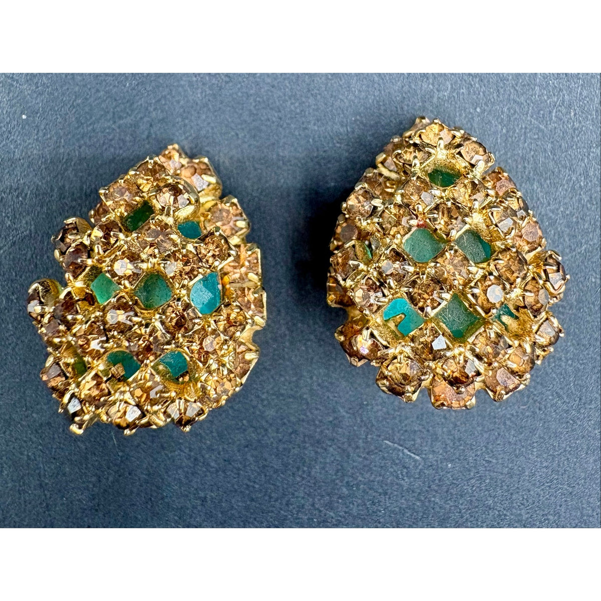 Alice Caviness Pineapple Brooch And Earrings Set