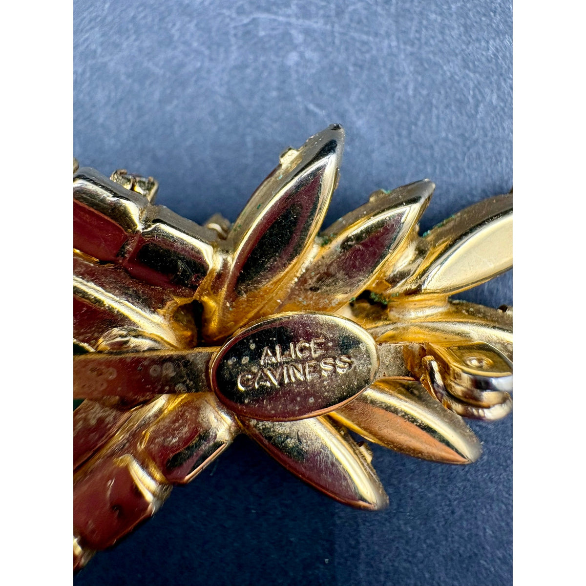 Alice Caviness Pineapple Brooch And Earrings Set