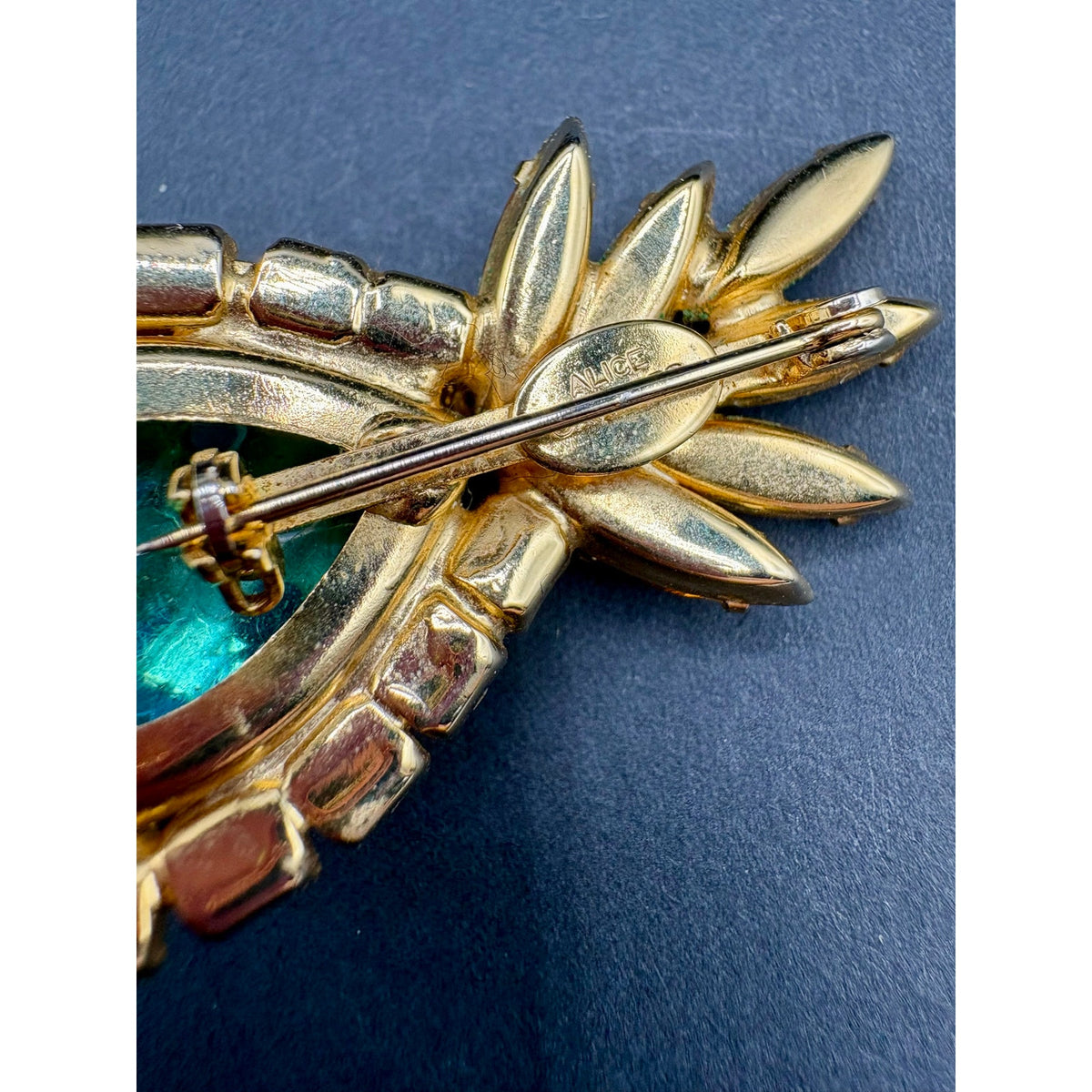 Alice Caviness Pineapple Brooch And Earrings Set