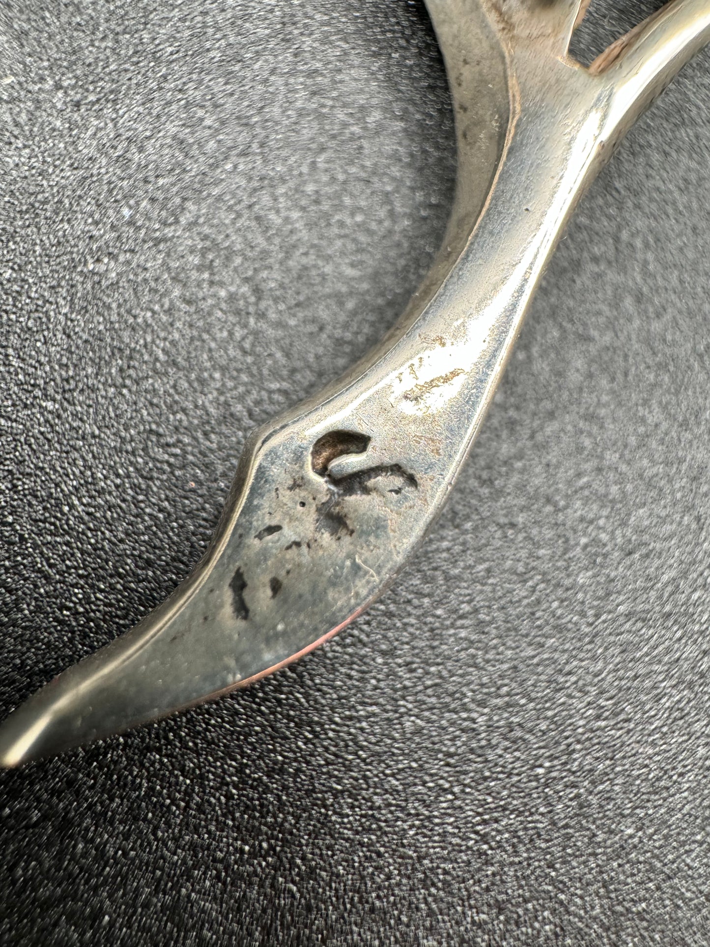 Art Nouveau Sterling Silver Large Amethyst Leaf Brooch