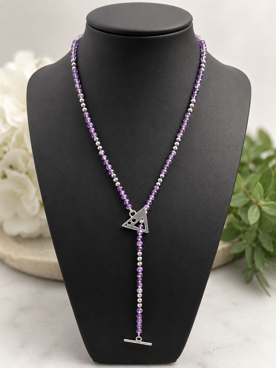 Amethyst and Freshwater Pearl Convertable Necklace
