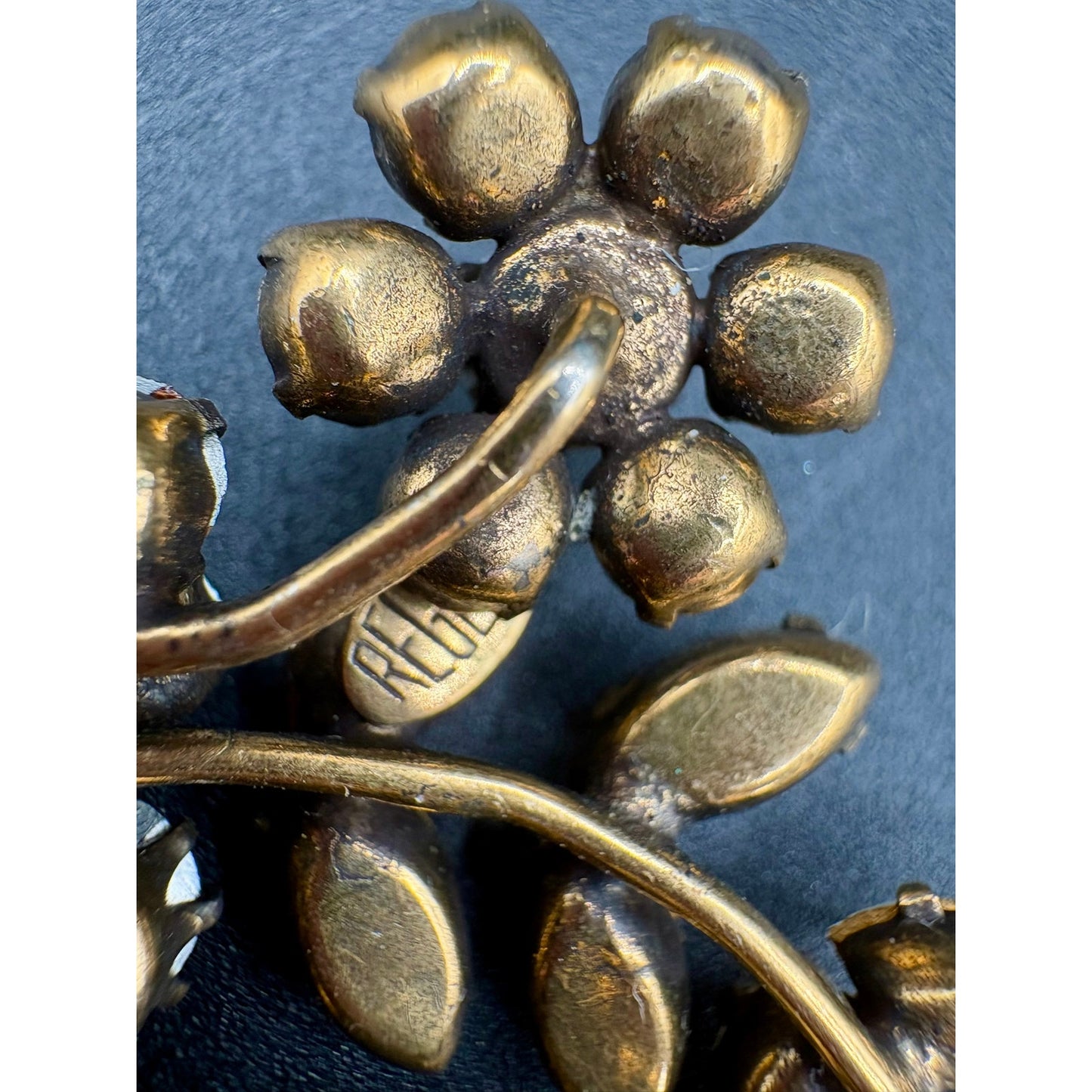 Vintage REGENCY Rhinestone Flower Bouquet Brooch