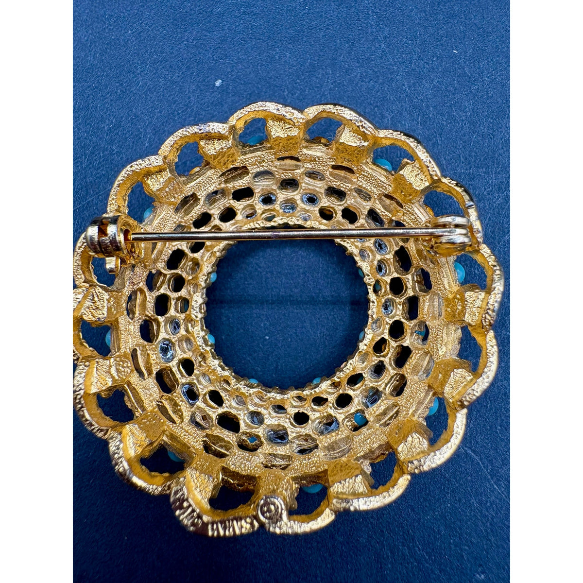 Vintage 1965 Sarah Coventry Song of India Brooch Earrings Demi Parure