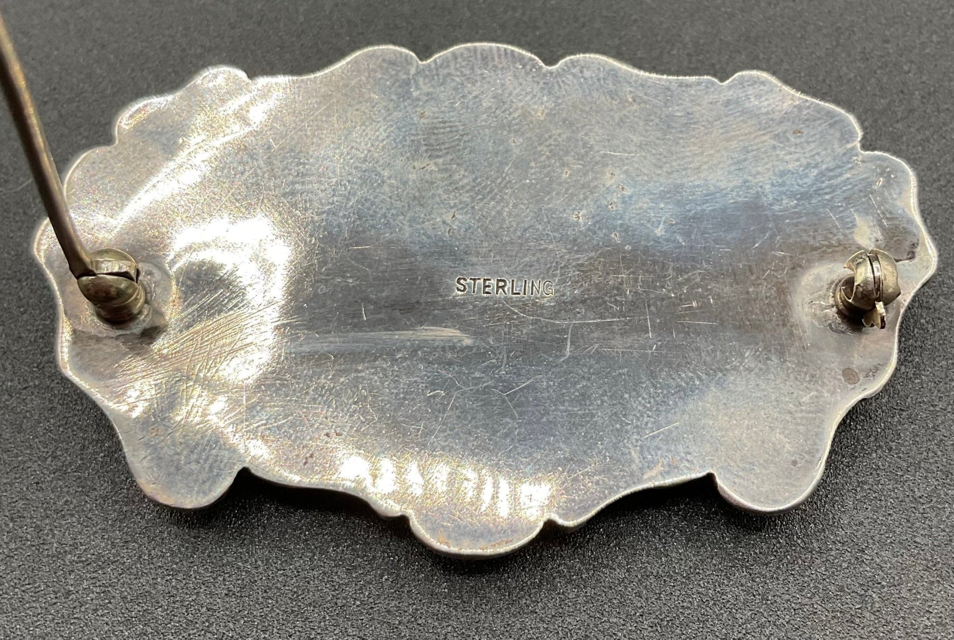 Black Dog VintageSterling Silver Egyptian Revival Brooch - Black Dog Vintage