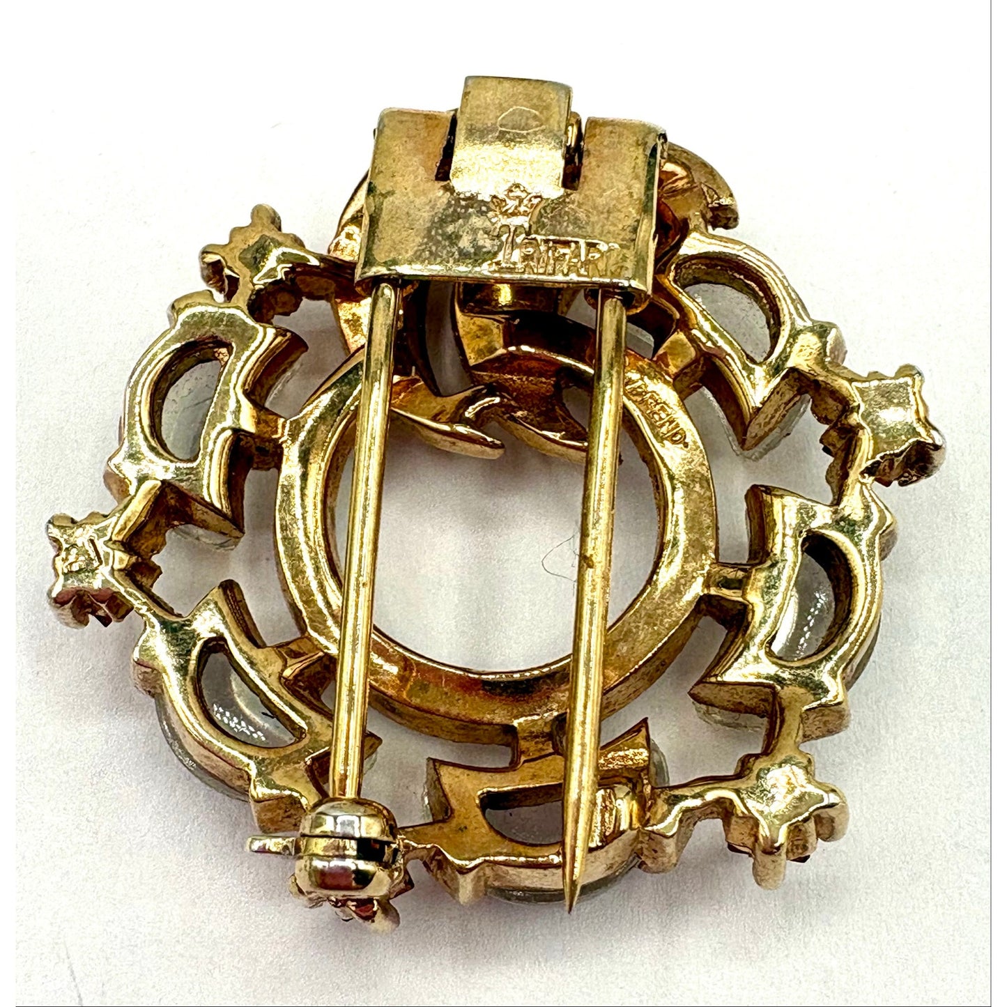 Rare Crown Trifari Clair de Lune 1950s Alfred Phillipe Fur Clip Brooch