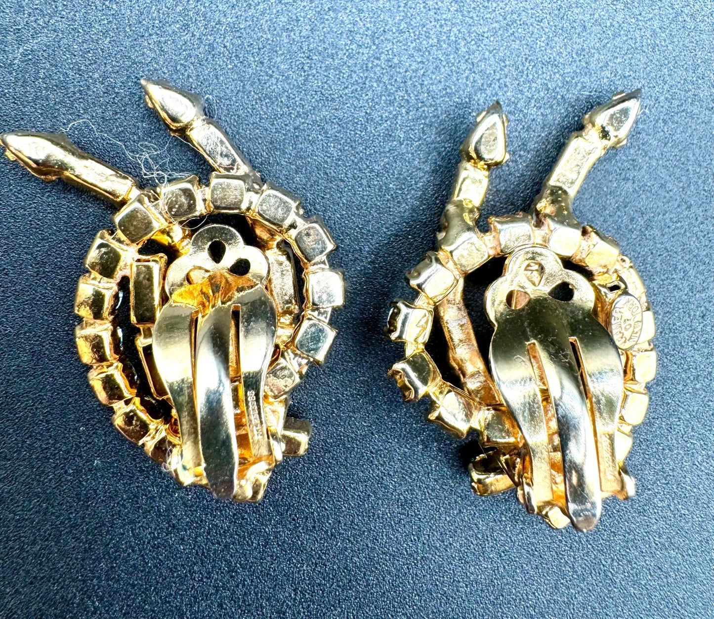 kramerKramer New York Vintage Blue and Amethyst Rhinestone Brooch and Earring Set - Black Dog Vintage