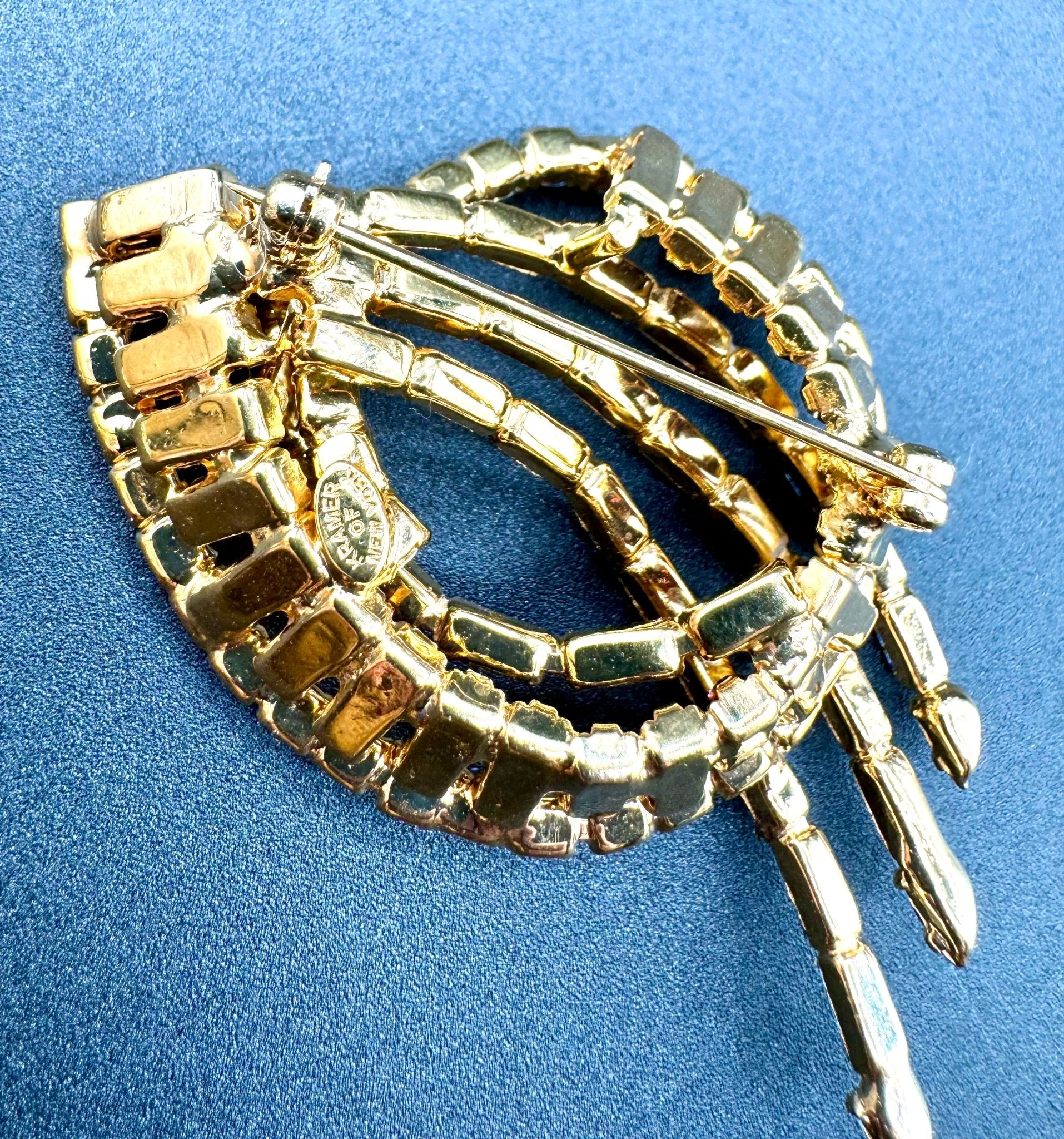 kramerKramer New York Vintage Blue and Amethyst Rhinestone Brooch and Earring Set - Black Dog Vintage