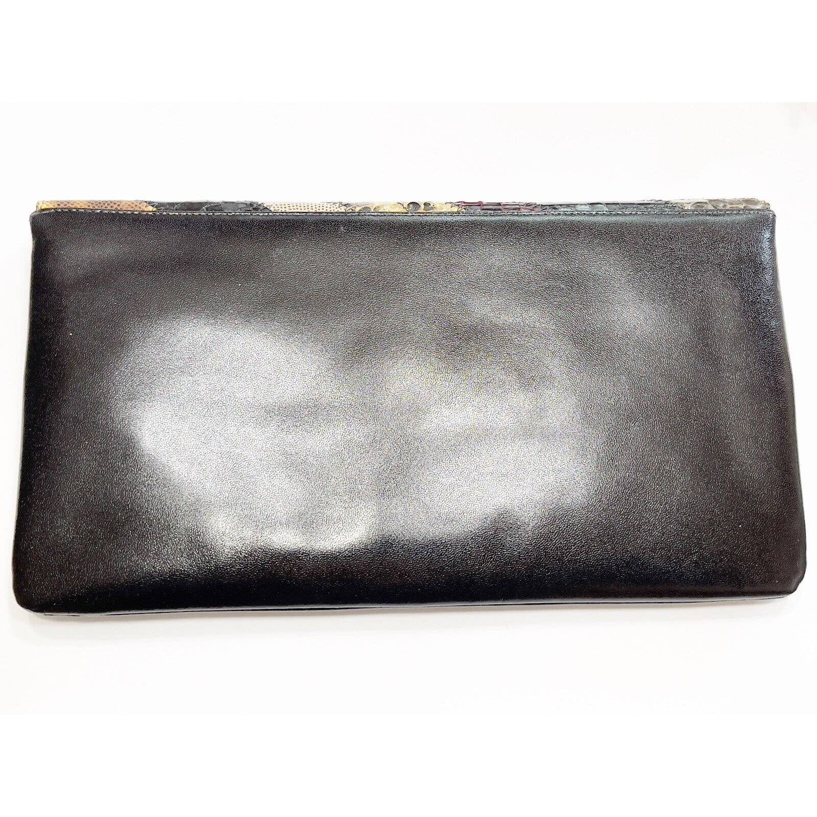 Bags by SupremeBags By Supreme Patchwork Snakeskin Black Clutch Shoulder Handbag RARE Excellent - Black Dog Vintage