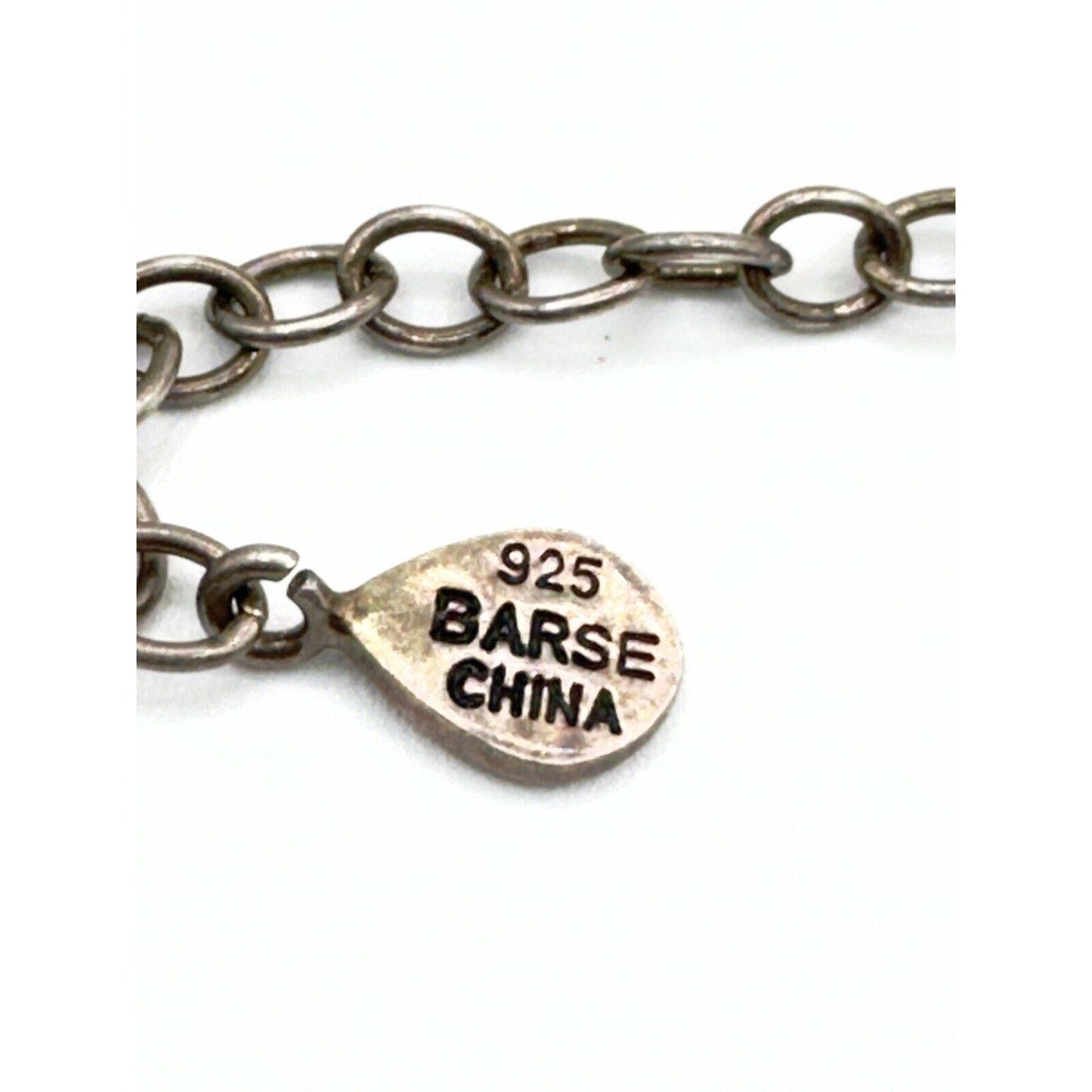 BarseBarse Amber & Abalone 925 Sterling Silver Necklace 15-17” - Black Dog Vintage
