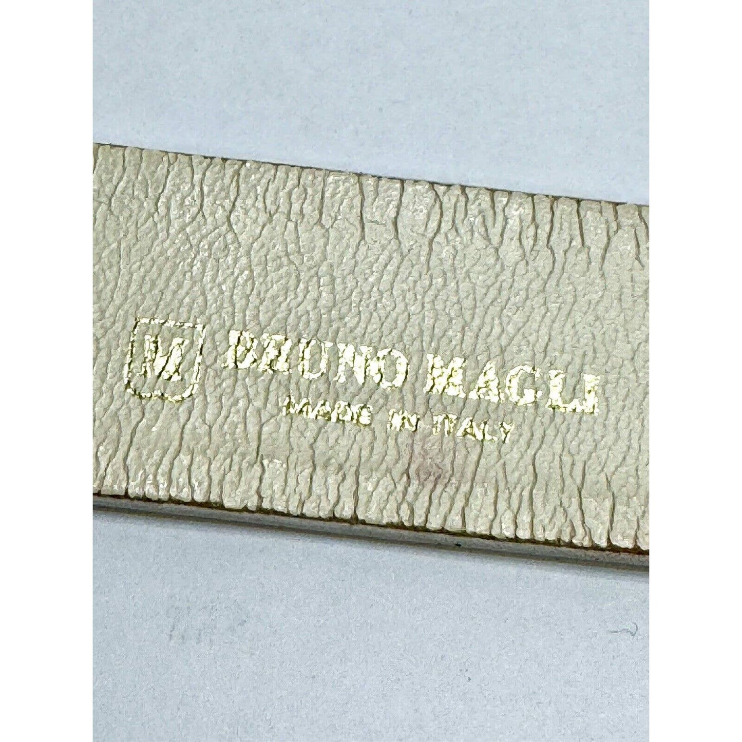 Bruno MagliBruno Magli Vintage Women’s White Belt With Gold Metal Accents - Black Dog Vintage