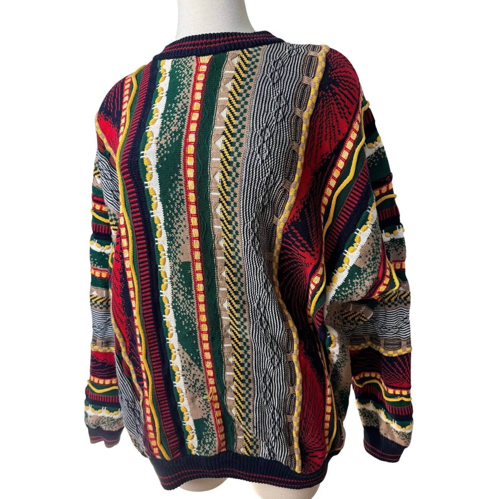 CoogiCoogi Mens Sweater -Missing Tag- Cotton Colorful - XL/XXL - Black Dog Vintage