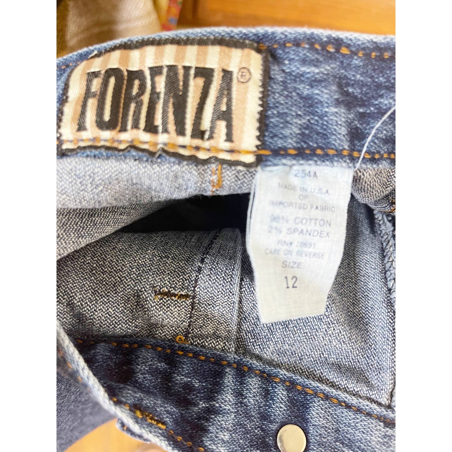 ForenzaVintage 1980s Forenza Stirrup Bottom High Rise Blue Jeans - Mom Jeans - Wedge - Black Dog Vintage