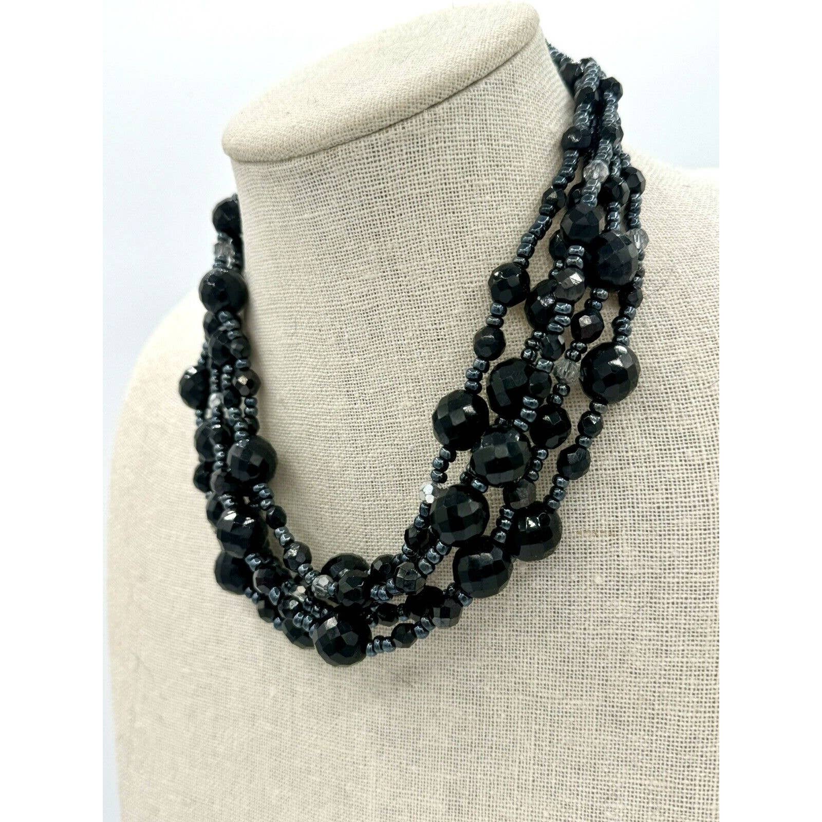 multi strands beaded necklace - RzJewelryDesign