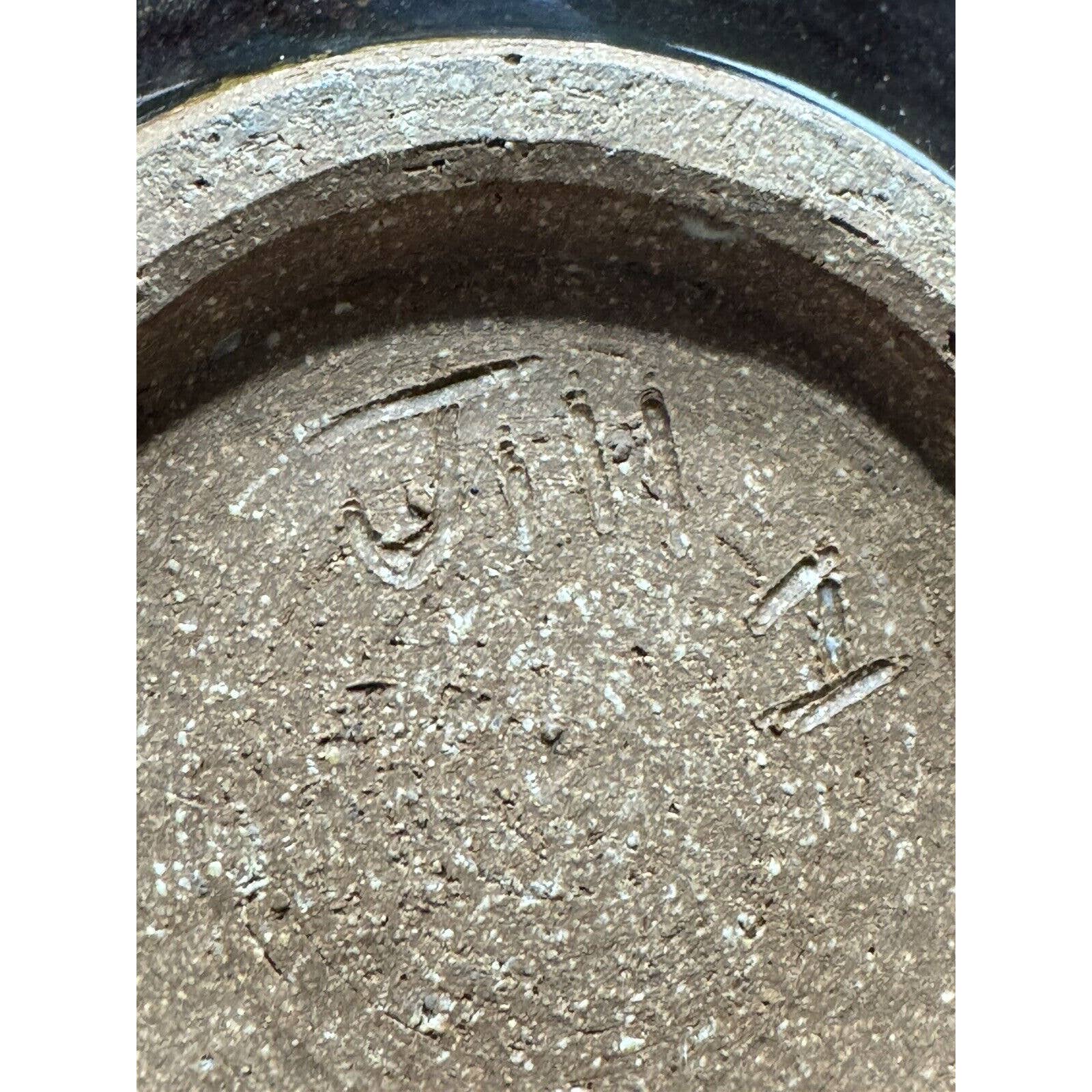 HandcraftedVintage Drip Glazed OOAK Art Pottery Tamadon 8” Ramen Bowl - Signed - Black Dog Vintage