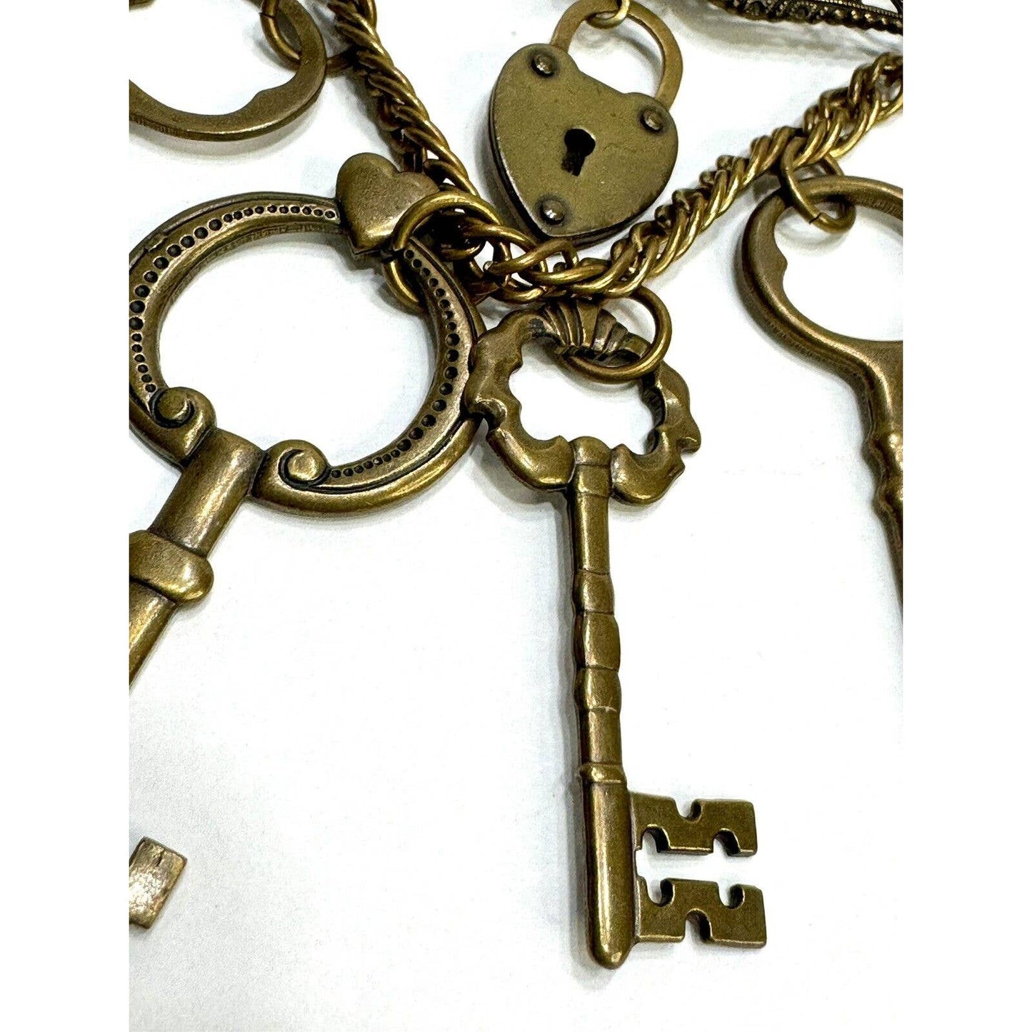 Jan MichaelsSteampunk Keys To My Heart Dangle Brooch Pin by Jan Michaels - Black Dog Vintage