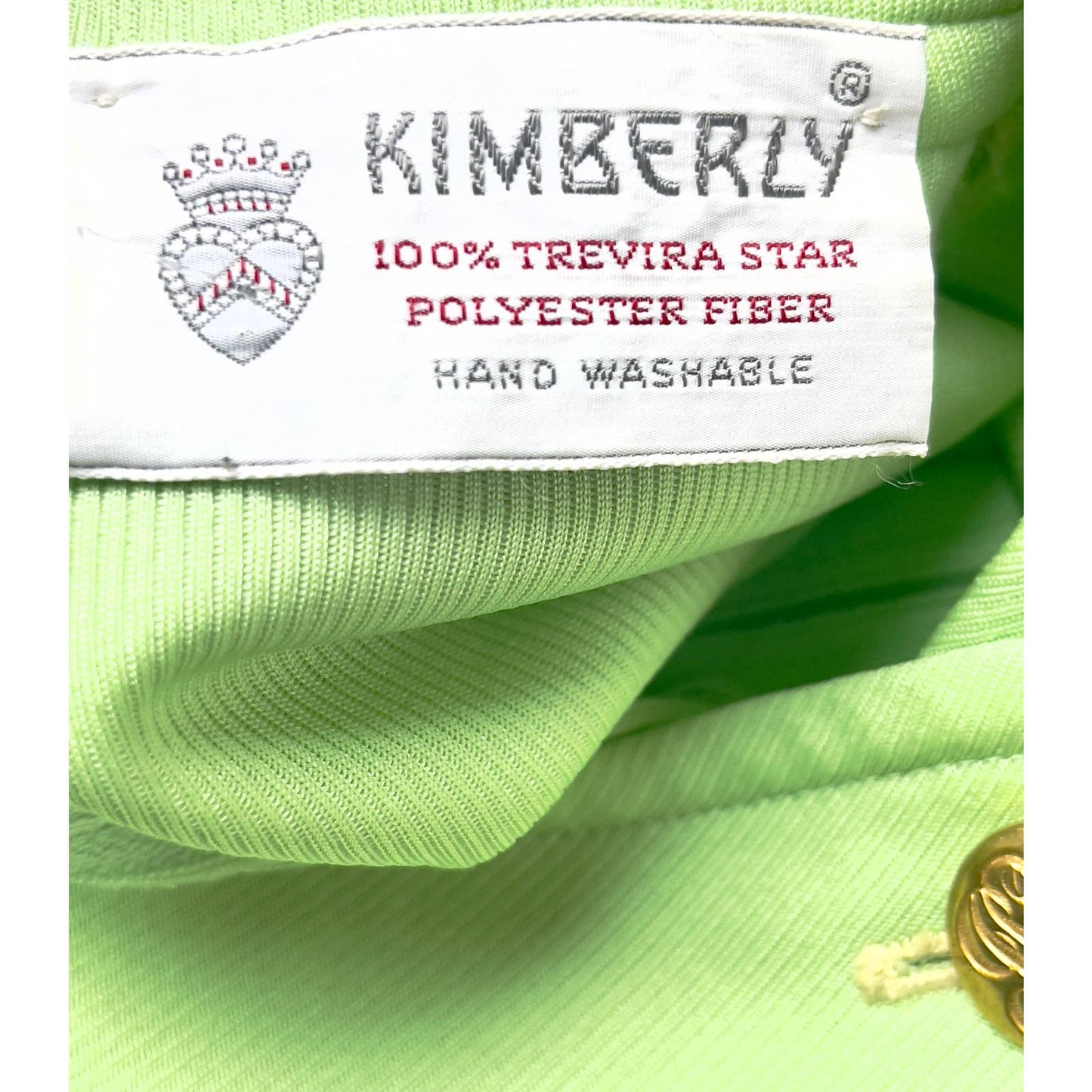 KimberlyRARE Vintage 1960's/1970's Kimberly Lime Green Polyester Knit Skirt Suit - Black Dog Vintage