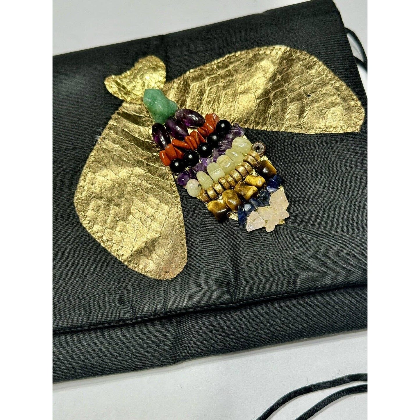 Opulant ContainersVintage Opulent Containers Bee Pouch With Semi Precious Stones Handbag Crossbody - Black Dog Vintage
